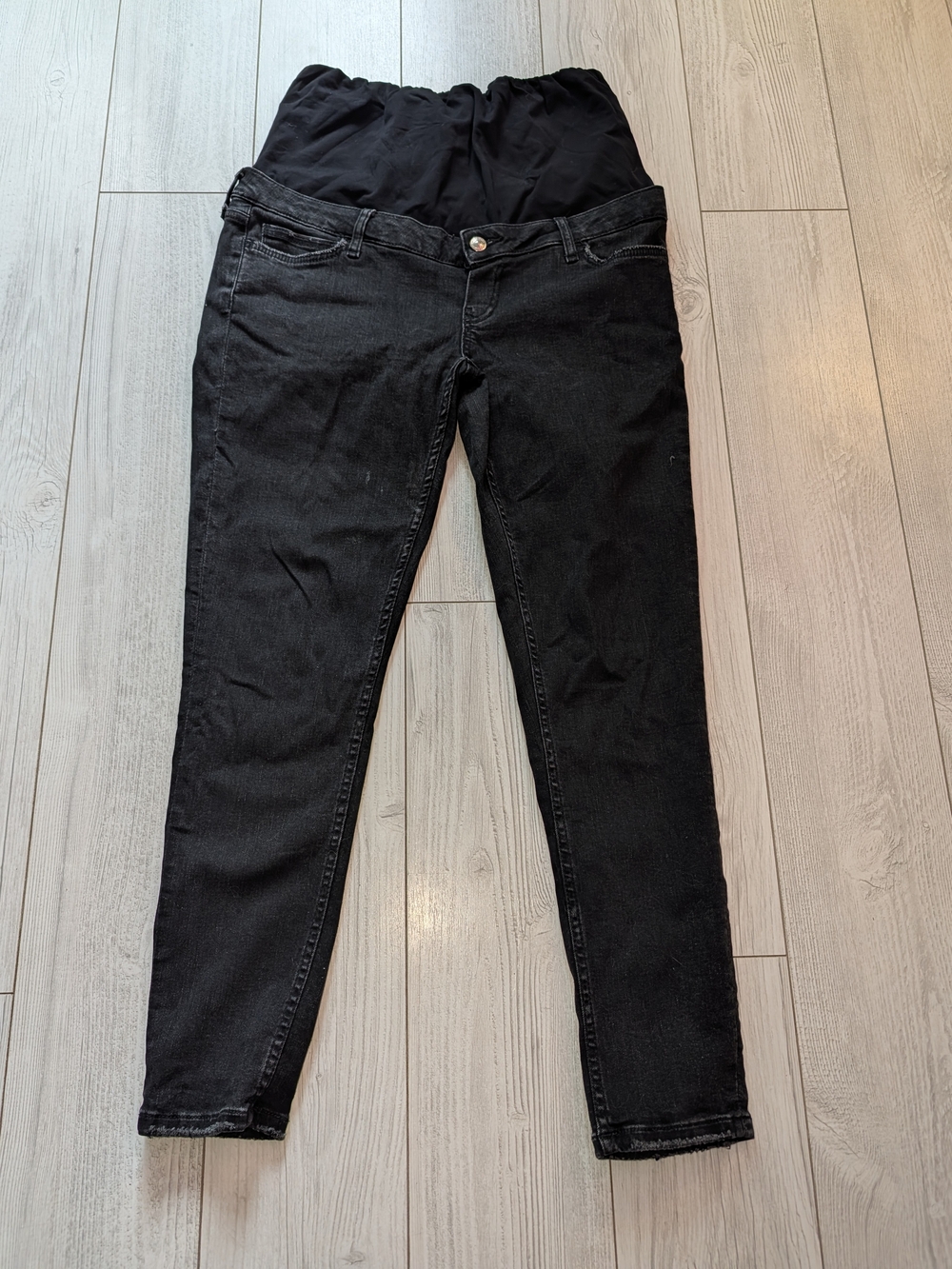 Zara Maternity Black Stretch Jeans with Overband